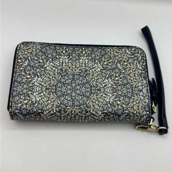 Tory Burch Gold and Black Patterned Wristlet - Picture 2 of 3